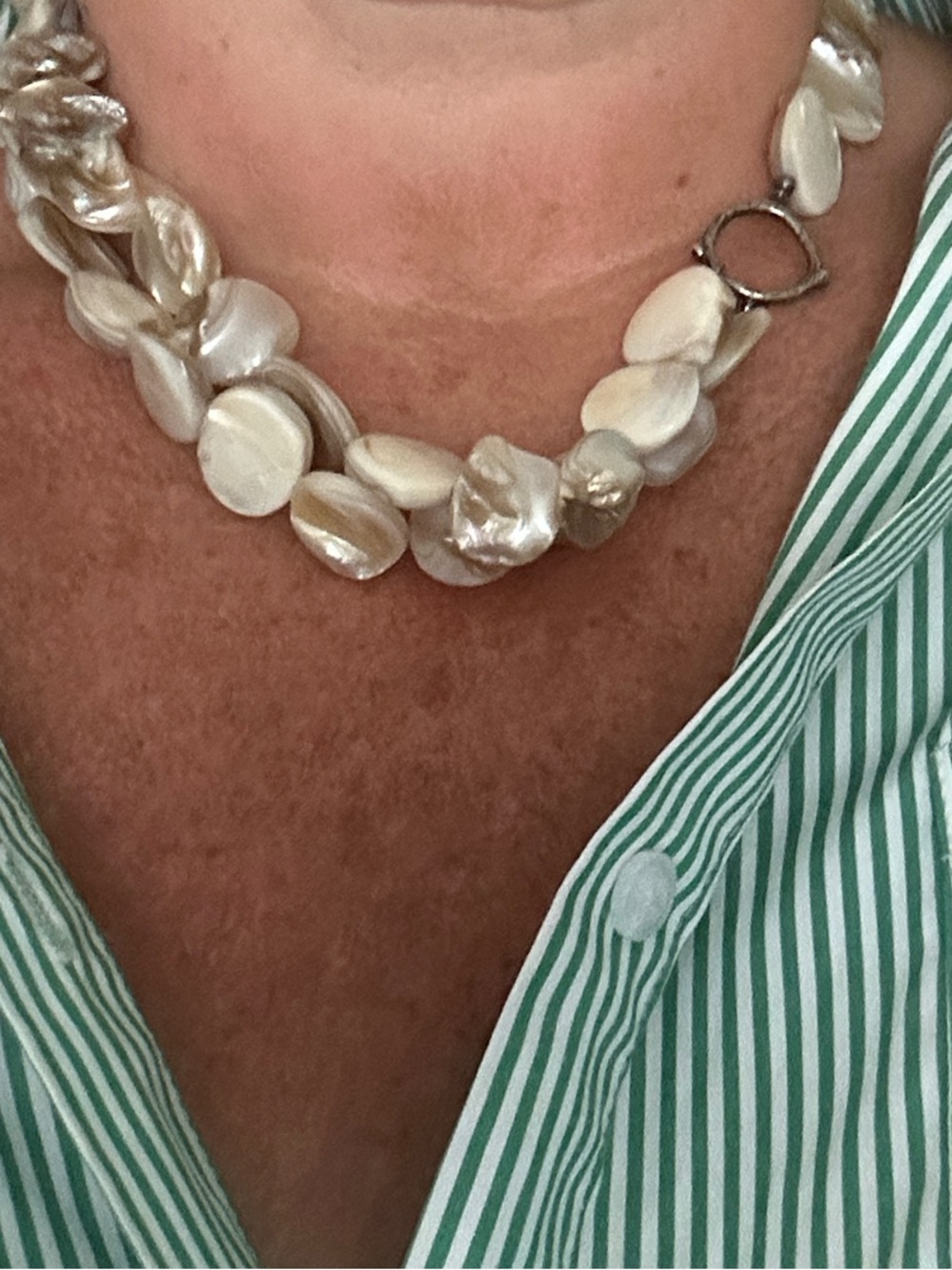 Silpada Beige and Cream Shell Necklace - Picture 3 of 3